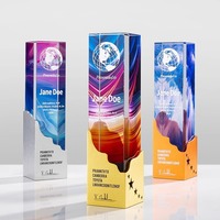 Trophée en verre noir de haute qualité avec base en métal, récompenses pour trophées, médailles, plaques