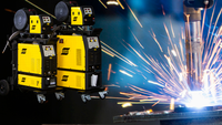 Soudeuse MIG ESAB Fabricator Mig 350P 350A prête pour la robotisation, à impulsions, à inverseur numérique, unité de soudage industrielle