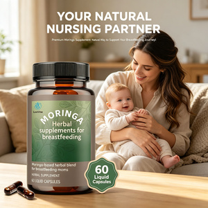OEM More Milk Moringa Capsule Liquide 60 pezzi Integratore Erboristico <span class=keywords><strong>per</strong></span> Mamme che Allattano Supporta la Produzione di Latte Senza OGM Senza Fieno Greco - Product Image 4