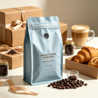 Sacs à café personnalisés imprimés numériquement, scellés sur 8 côtés, avec fond barrière premium et fermeture éclair refermable, faible MOQ disponible