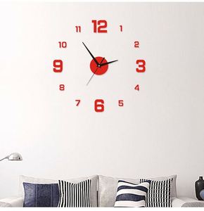Modern 3D Wall <b>Clock</b> DIY Frameless Acrylic Mute Digital Mirror Wall Sticker Quartz Watch for Home Office Decor - Product Image 5