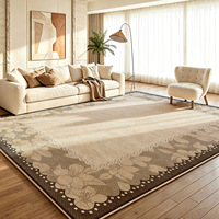 Tapis moderne abstrait à poils ras en polyester, grande taille, résistant aux taches, antidérapant, fabriqué à la machine, antibactérien, pour salon