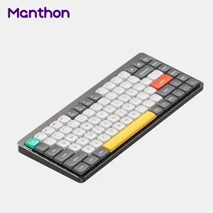 Keyboard 75% nuthy Air75, kompatibel dengan sistem Windows dan Mac Gateron Switch profil rendah nirkabel