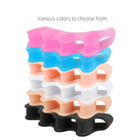Séparateur d'orteils en silicone médical flexible à 5 trous pour soulager les hallux valgus, doux pour la peau, facile à nettoyer, options multicolores