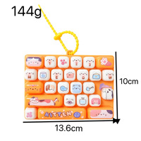 Gantungan Kunci Mainan Keyboard 26 Tombol Bahan EVA, Ukuran Ekstra Besar, Perlengkapan Penenang, Tekan dan Mainkan, Mainan Promosi