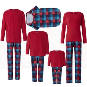 2025 Piyama Natal Hangat Motif Bunga untuk Keluarga, Bahan Rajut Polyester/Katun, Set Piyama Wanita Pria Anak, Liburan Musim Gugur - Product Image 4