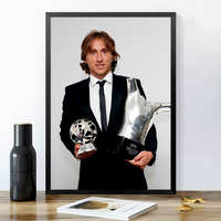 Affiche décorative moderne de superstars du football : Portrait d'athlètes célèbres pour la décoration d'appartement