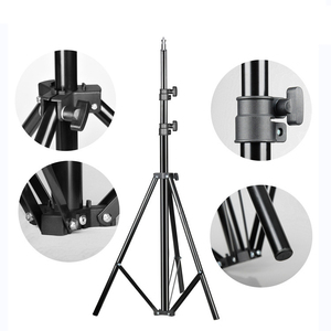 Luz de vídeo plegable inverso de 2m, soporte para teléfono móvil, luz de relleno, micrófono, trípode para suelo, soporte de luz para fotografía - Product Image 3