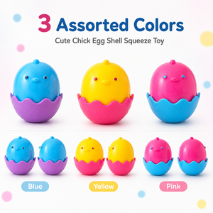 Wholesale Cute Chick <b>Egg</b> Shell Squeeze <b>Toy</b> Soft Stress Relief Fidget <b>Toy</b> for Kids Party Favor Gift - Product Image 2