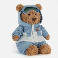 Peluche Ours Lapin Thème Hiver Adorable, Jouet Doux en Coton PP, Cadeau
