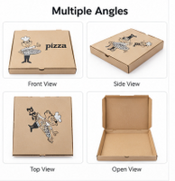 Boîtes à pizza en carton ondulé brun extra larges de 18 pouces SP3632, qualité alimentaire, résistantes à la graisse, laminage mat, écologiques pour les restaurants