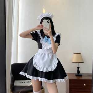 Classic Black White Maid Outfit Cat Maid Japanese Akihabara Cosplay Costume Polyester Fiber Summer 2022 Anime Role Playing - Product Image 2
