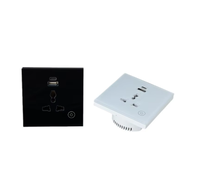 Prise murale intelligente SIXWGH WiFi avec écran tactile, commande vocale Alexa Google Home, application Tuya, minuterie à distance, USB Type-C, prise EU/US