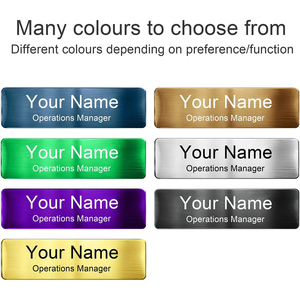 Kết hợp hai giai điệu kim loại phù hiệu tên công ty tag ID cho ngành công nghiệp khách sạn các chuyên gia bất động sản tùy chỉnh tùy chọn màu sắc - Product Image 3