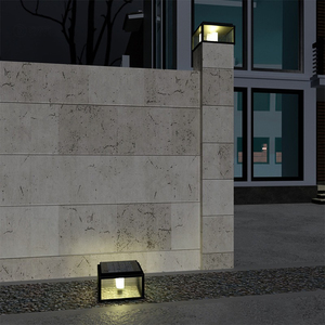Venta directa de fábrica Decoración LED Pilar Césped Luces Aluminio IP65 Poste de energía solar Pilar Luz para jardín - Product Image 4