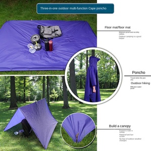 Imperméable 3-en-1 d'extérieur avec capuche et manches, housse de pluie imperméable pour moto, camping, randonnée, voyage, tente - Product Image 6