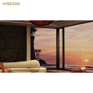 Wazzor, оптовая цена, Современные Простые вертикальные изысканные настраиваемые теплоизоляционные окна из алюминиевого сплава - Product Image 5
