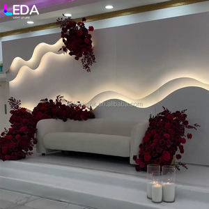 LEDA Nouveau Design Chic Toile de Fond Lumineuse en Acrylique Blanc Effet Vague pour Mariage, Événement, Fête, Décoration de Scène - Product Image 2