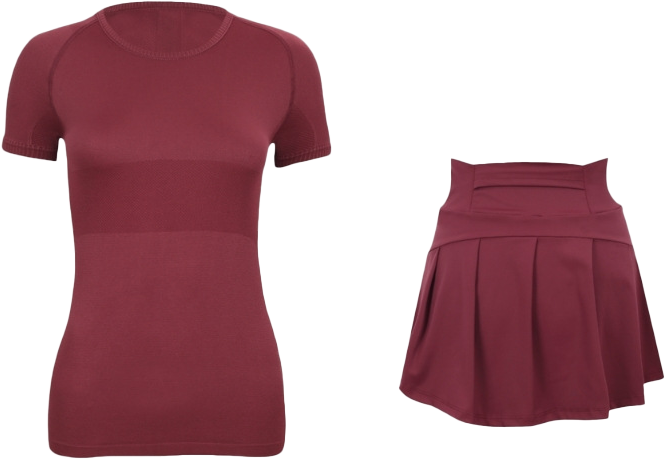 Dark red 2 piece set