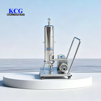 Nouvelle pompe centrifuge de purification d'eau potable et de vin en acier inoxydable 304/316 avec structure sur chariot 3T/H