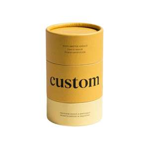 Emballage de flacon de parfum de luxe, logo personnalisé, emballage de flacon d'huile essentielle en carton, tube en papier cylindrique rond recyclé - Product Image 3