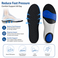 Semelles orthopédiques pour fasciite plantaire pour hommes et femmes, soutien de la voûte plantaire renforcé, inserts de chaussures pour soulager la douleur pour les bottes de travail