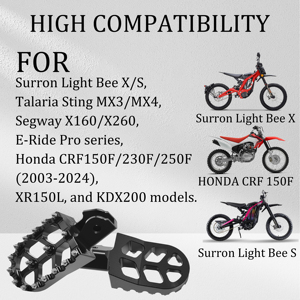 Repose-pieds CNC personnalisés pour moto électrique SurRon Light Bee XS – Pièces de rechange pour moto électrique tout-terrain - Product Image 6