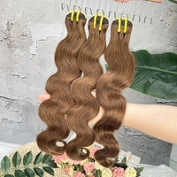 # 4 Bundles de Cheveux Humains Blonds Blancs Ondulés, Qualité Premium 12A, Cheveux Vierges Cambodgiens, Tissage Remy à Double Trame Faite à la Machine, Doux