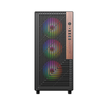 OEM Boîtier en bois pour PC ATX Mid-Tower Boîtier de jeu pour PC Tour d'armoire en verre trempé Boîtier de châssis d'ordinateur pour ordinateur de bureau