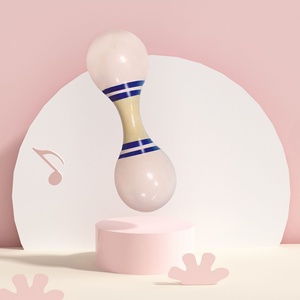 Maracas en bois Orff en gros, instrument de percussion, marteleau à main, instrument de musique rythmique pour enfants, hochet, jouet maracas - Product Image 3