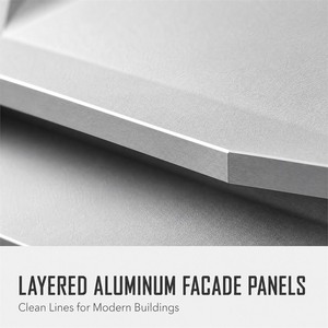 Panneaux de façade en aluminium superposés, système de revêtement mural extérieur pour bâtiments modernes - Product Image 4