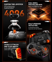 Control de Juego Gale 2 con Conexión de Tres Modos y Joystick TMR con Frecuencia de Respuesta Dual de 2000Hz para PC, Android y Switch