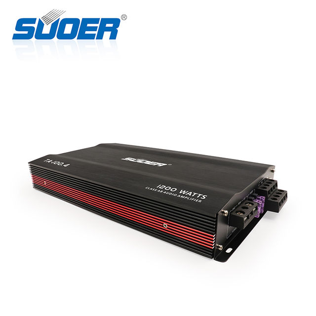 TA-100.4 4-Channel 4x100W Class AB Car Amplifier with Crossovers and Bass Boost 12V Universal Fitment