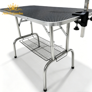 Mesa Plegable Portátil de Acero Inoxidable <span class=keywords><strong>para</strong></span> Peluquerí<span class=keywords><strong>a</strong></span> Canina con Cesta de Almacenamiento <span class=keywords><strong>para</strong></span> <span class=keywords><strong>Perros</strong></span>, Salón, Estética, Escritorio, Uso Doméstico y <span class=keywords><strong>Baño</strong></span> - Product Image 3