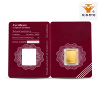 Porte-cartes en plastique PET avec numéros de série inviolables pour emballages de pièces/barres d'or