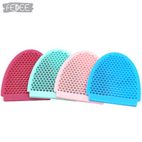 Nouvelle Arrivée Brosse Faciale en Silicone Mini Manuelle Réutilisable Double Face en Maille pour Enlever les Points Noirs et Nettoyer les Pores