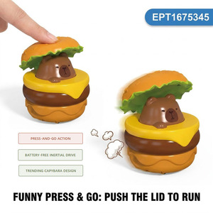 EPT Capybara Burger Funny Press Car - Jouet Véhicule Anti-stress 2-en-1 en Forme d'Animal de Dessin Animé Capybara Burger Funny Press Car - Product Image 3
