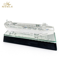 Modèle de navires arabes en cristal noble, trophée traditionnel pour la Journée nationale des Émirats arabes unis, prix personnalisé avec logo, cadeau d'affaires artisanal