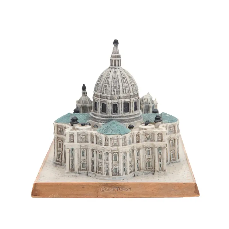 Custom famous building model 3D church model Italy tourist souvenirs