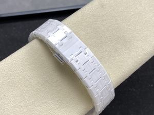 Nouvelle super qualité mécanique lumineuse 41mm APS usine 4302 mouvement 15500 montre en céramique blanche saphir étanche - Product Image 6