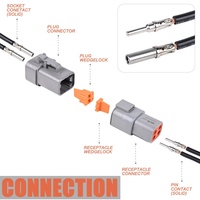 JRready ST6292 DTP-Steckverbinder-Set 2 4-polig & DTHD 1-polig Größe 12 Vollkontakte, 12-14AWG, 25A 14-Gauge-Kabelverbinder
