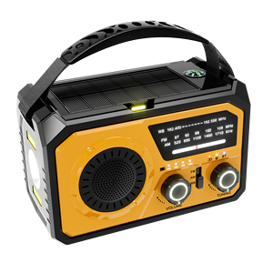 Radio météo à manivelle 16000 mAh, polymère, AM/<span class=keywords><strong>FM</strong></span>, rechargeable par solaire/USB-C, avec lampe torche et alerte SOS - Product Image 2