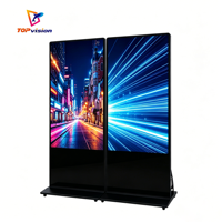 TOPvision P1.53 İç Mekan LED Aynalı Dijital Tabela Ekranı, Üst Düzey Reklamcılık için Mobil Standlı