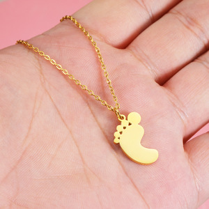 Collana pendente con piedini in acciaio inossidabile di alta qualità non affilata e non allergica adatta ai bambini - Product Image 2