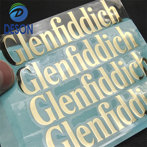 Deson Custom Thin Adhesive Electro form Gold Nickel 3D Logo Transfer Geprägte wasserdichte umwelt freundliche Werbe geschenke Abziehbilder - Product Image 2