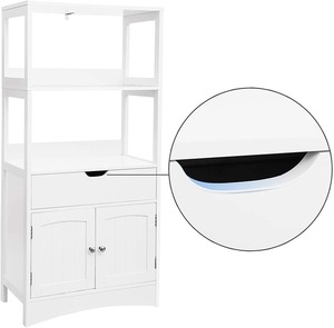 <span class=keywords><strong>VASAGLE</strong></span> Salle De Bains Entrée <span class=keywords><strong>Cuisine</strong></span> Salon Blanc Grande Armoire avec Tiroir Double Portes - Product Image 2