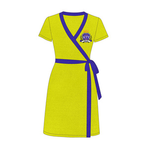 Personalizar el verano de manga corta de seda de hielo Vestido de punto elegancia con <span class=keywords><strong>cuello</strong></span> en V <span class=keywords><strong>cuello</strong></span> <span class=keywords><strong>marinero</strong></span> mujeres A-Line celebridad Falda de punto suéter - Product Image 5