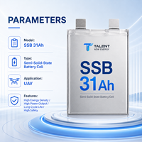 Cellule de batterie semi-solide ultra-mince 310Wh/kg 31Ah, plus de 1000 cycles, cellule NCM en pochette pour drone industriel UAV