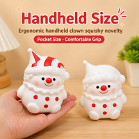 Jouet anti-stress souple et compressible en forme de clown de dessin animé ou bonhomme de neige, nouveauté pour le bureau, idéal pour les fêtes, vente en gros
