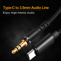 Extension de fil à ressort hélicoïdal de transfert de son de haute qualité vers un câble auxiliaire de 1500mm de longueur DC3.5mm Audio vers un câble AUX de klaxon de haut-parleur de type C